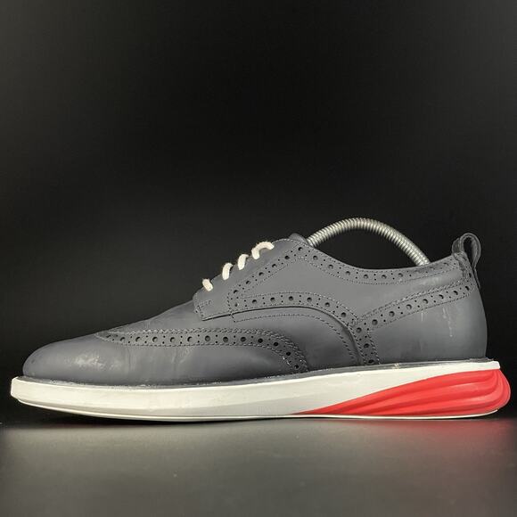 Cole Haan Grand Evolution Men's Size 9 M Blue Wingtip Oxford Casual Dress Shoes - Picture 7 of 9